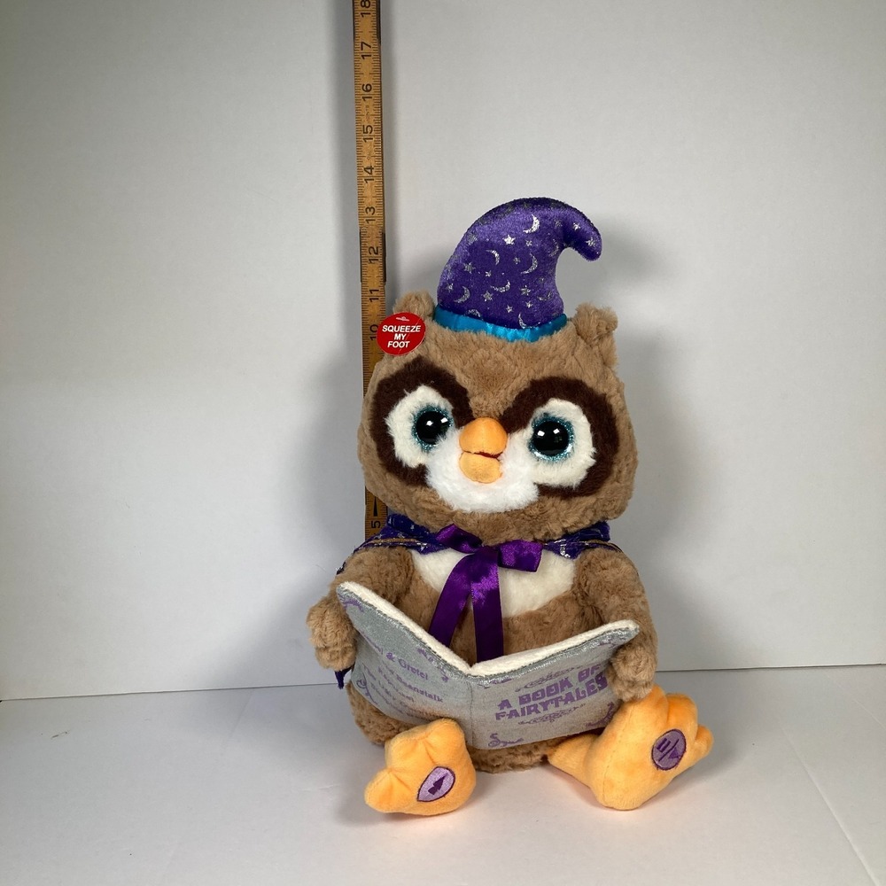 Cuddle Barn Octavius The Story Telling Owl Plush 13" Eyes Light Up Mouth Moves - Picture 10 of 11